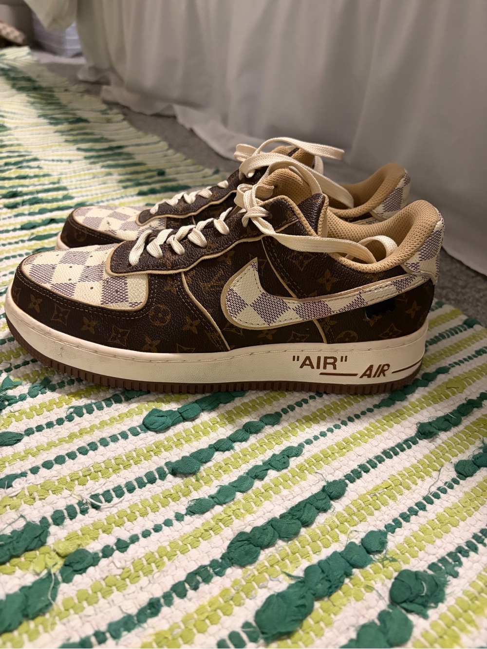 Coated Canvas Brown Monogram Sneaker with Cream Accents